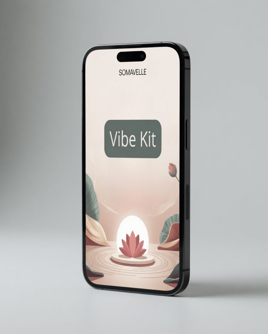 Smartphone displaying 'Vibe Kit' on a gray background